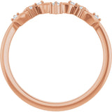 14K Rose .05 CTW Natural Diamond Contour Band