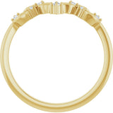 14K Yellow Gold .05 CTW Natural Diamond Contour Band