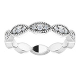 Platinum 1/5 CTW Natural Diamond Eternity Band Size 5