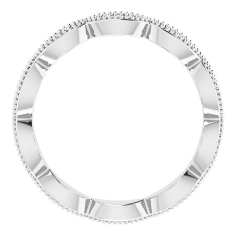 Platinum 1/5 CTW Natural Diamond Eternity Band Size 5