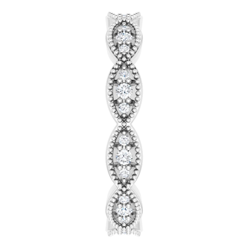 Platinum 1/5 CTW Natural Diamond Eternity Band Size 5