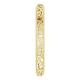 14K Yellow 2.8 mm Floral Band Size 7