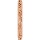14K Rose Gold 2.8 mm Sculptural Flat Band Size 7
