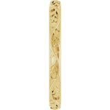 10K Yellow Gold 2.5 mm Sculptural Flat Band Size 7