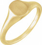 10K Yellow 8x6 mm Oval Signet Ring