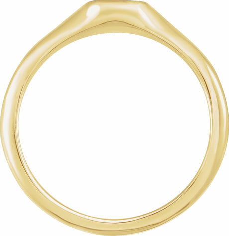 10K Yellow Gold 8x6 mm Oval Signet Ring