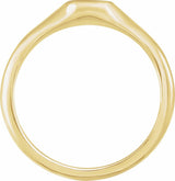 10K Yellow Gold 8x6 mm Oval Signet Ring