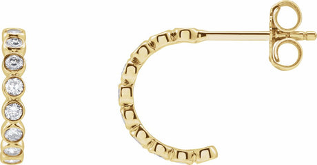 14K Yellow 1/3 CTW Lab-Grown Diamond Hoop Earrings