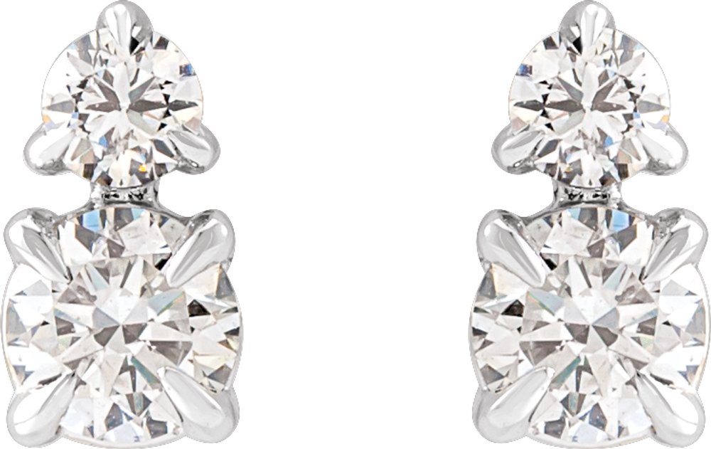 14K White Gold 1/2 CTW Lab-Grown Diamond Earrings 