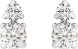 14K White Gold 1/2 CTW Lab-Grown Diamond Earrings 