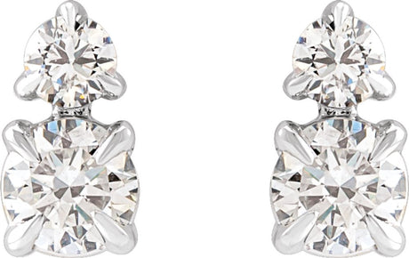 14K White Gold 1/2 CTW Lab-Grown Diamond Earrings 