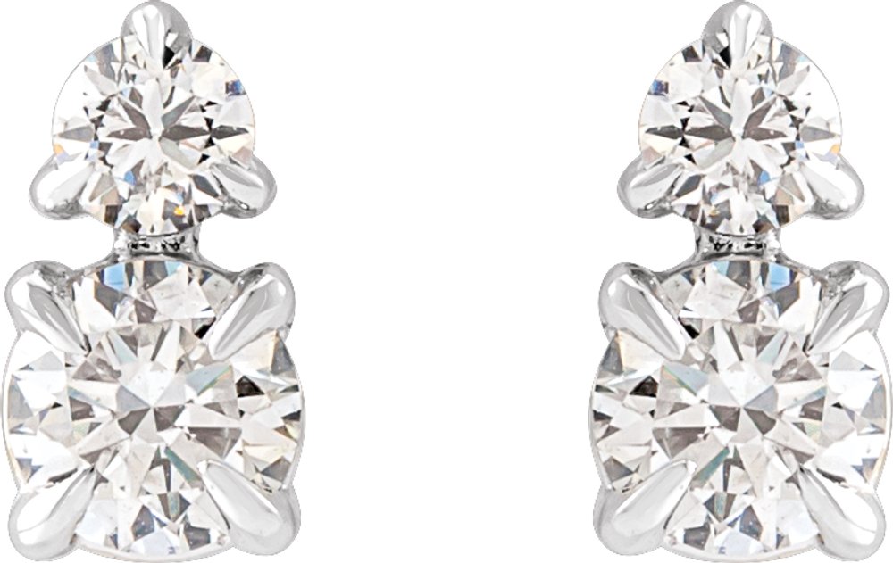 14K White 1/2 CTW Lab-Grown Diamond Earrings