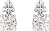 14K White 1/2 CTW Lab-Grown Diamond Earrings