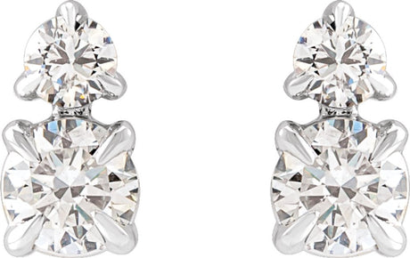 14K White 1/2 CTW Lab-Grown Diamond Earrings