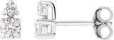 14K White Gold 1/2 CTW Lab-Grown Diamond Earrings 