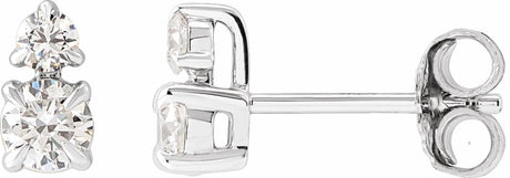 14K White Gold 1/2 CTW Lab-Grown Diamond Earrings 