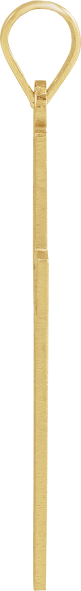 14K Yellow Gold 22x14 mm Cross Pendant