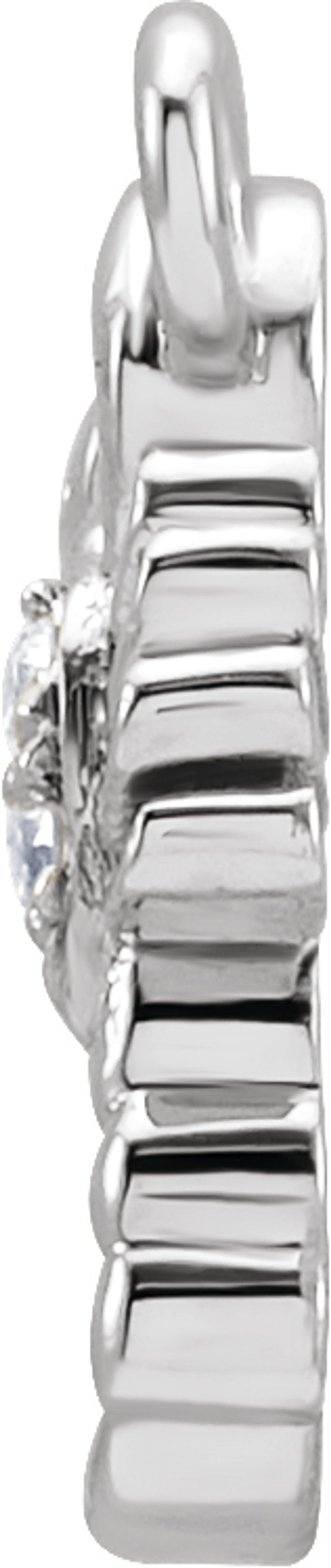 14K White Petite Pavé™ .01 CTW Natural Diamond Scorpio Dangle