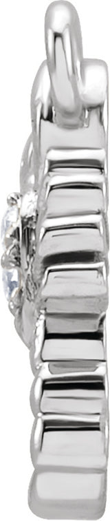 14K White Petite Pavé™ .01 CTW Natural Diamond Scorpio Dangle