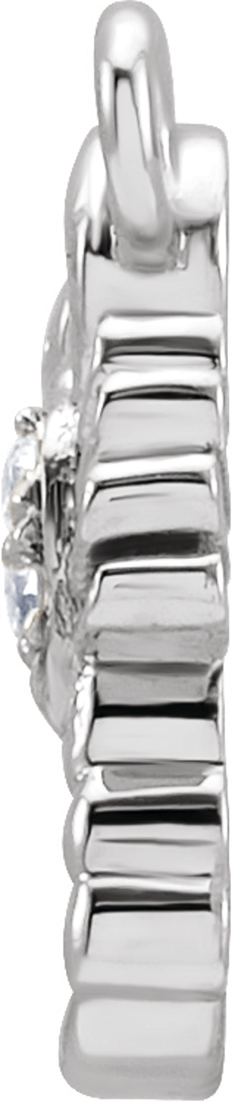 14K White Petite Pavé™ .01 CTW Natural Diamond Scorpio Dangle