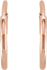 14K Rose Gold Endless Tube 10 mm Hoop Earring