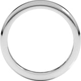 10K White Gold 4 mm Beveled-Edge Flat Band Size 7.5