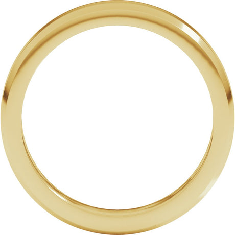 14K Yellow 4 mm Beveled-Edge Flat Band Size 8