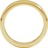 18K Yellow Gold 4 mm Beveled-Edge Flat Band Size 6