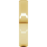 14K Yellow 4 mm Beveled-Edge Flat Band