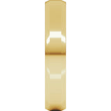 14K Yellow Gold 4 mm Beveled-Edge Flat Band Size 8