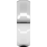 10K White Gold 6 mm Beveled-Edge Flat Band Size 8
