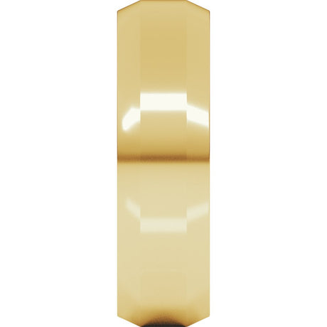 10K Yellow Gold 6 mm Beveled-Edge Flat Band Size 10