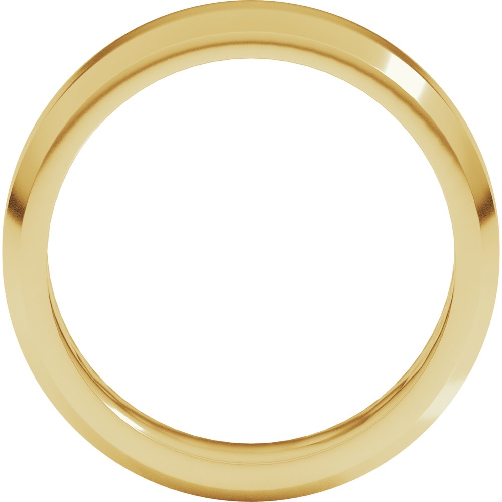 10K Yellow Gold 6 mm Beveled-Edge Flat Band Size 10