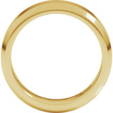 14K Yellow Gold 7 mm Beveled-Edge Flat Band Size 8