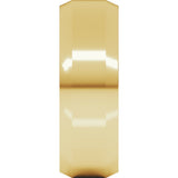 14K Yellow Gold 7 mm Beveled-Edge Flat Band Size 8