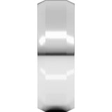 Sterling Silver 7 mm Beveled-Edge Flat Band Size 12.5