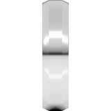 10K White Gold 5 mm Beveled-Edge Flat Band Size 9.5