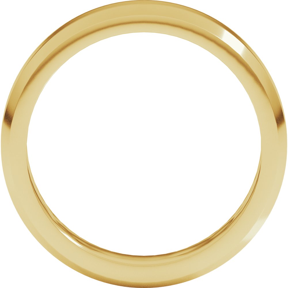 14K Yellow Gold 5 mm Beveled-Edge Flat Band Size 8.5