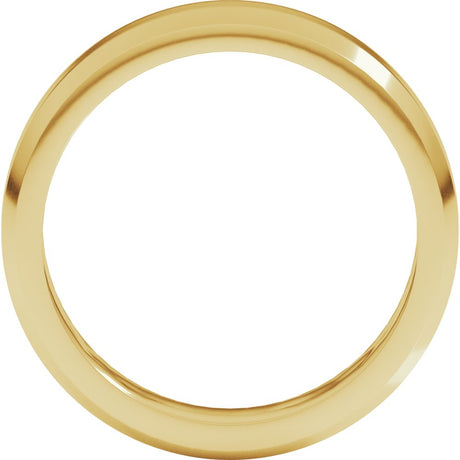 14K Yellow Gold 5 mm Beveled-Edge Flat Band Size 8.5