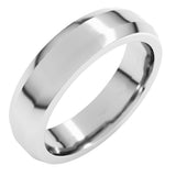 10K White Gold 5 mm Beveled-Edge Flat Band Size 9.5