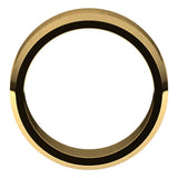 14K Yellow Gold 8 mm Beveled-Edge Flat Band Size 7.5