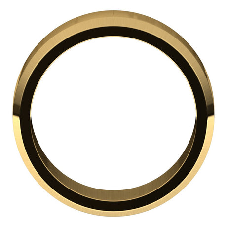 14K Yellow Gold 8 mm Beveled-Edge Flat Band Size 7.5