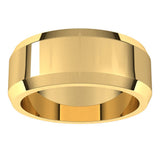 14K Yellow Gold 8 mm Beveled-Edge Flat Band Size 7.5