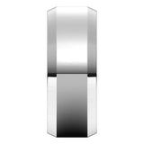Sterling Silver 8 mm Beveled-Edge Flat Band Size 7