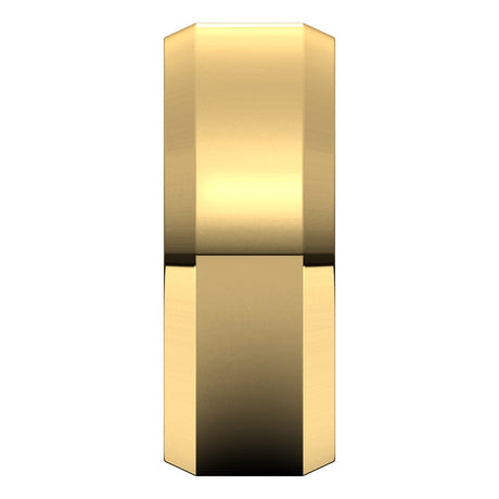 14K Yellow Gold 8 mm Beveled-Edge Flat Band Size 7.5