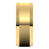 14K Yellow Gold 8 mm Beveled-Edge Flat Band Size 7.5