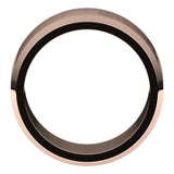 14K Rose Gold 10 mm Beveled-Edge Flat Band Size 11