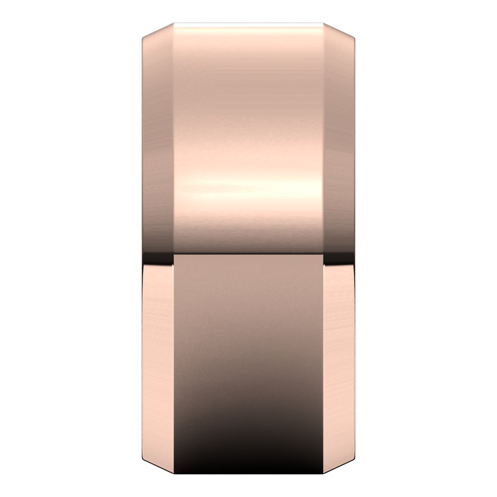 14K Rose Gold 10 mm Beveled-Edge Flat Band Size 11