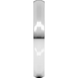 14K X1 White Gold 3 mm Beveled-Edge Flat Band Size 18