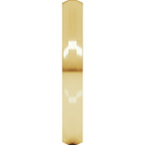 18K Yellow Gold 3 mm Beveled-Edge Flat Band Size 6